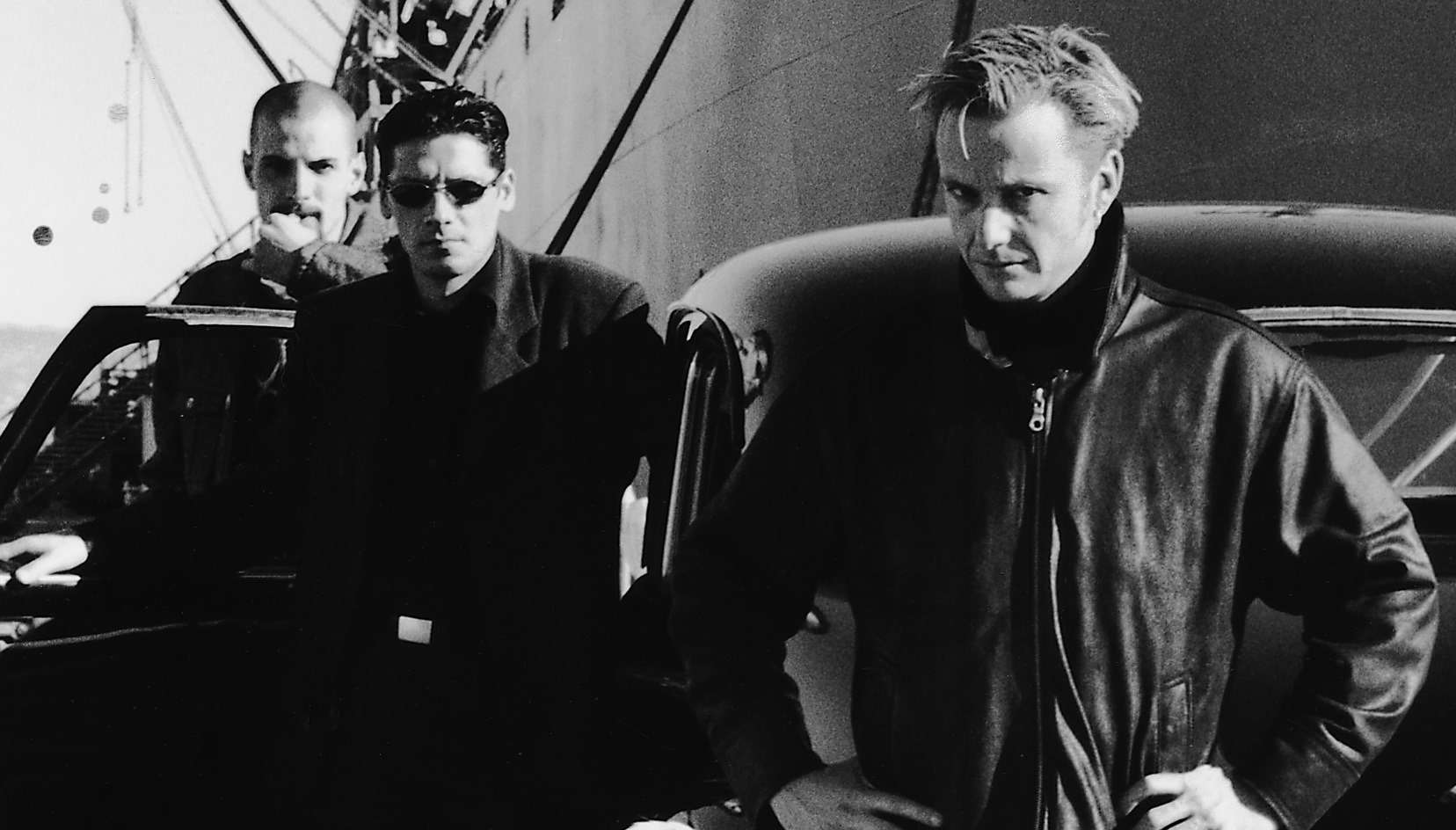 Oliver Riedel, Christoph Schneider, and Paul Landers photographed at San Francisco Bay California in December 1997